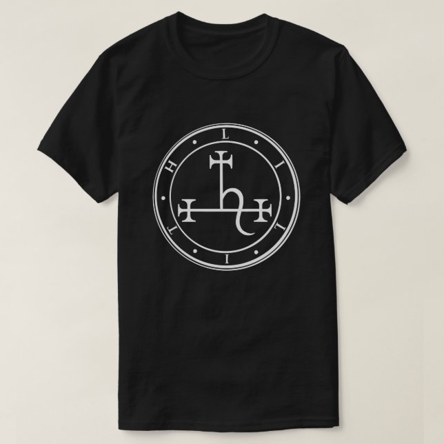 Lilith sigil. T-shirt de déesse de lune noire (Design devant)