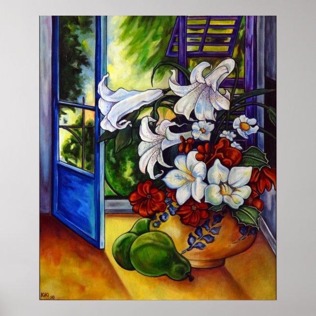 Lillies et poires - Poster (Devant)