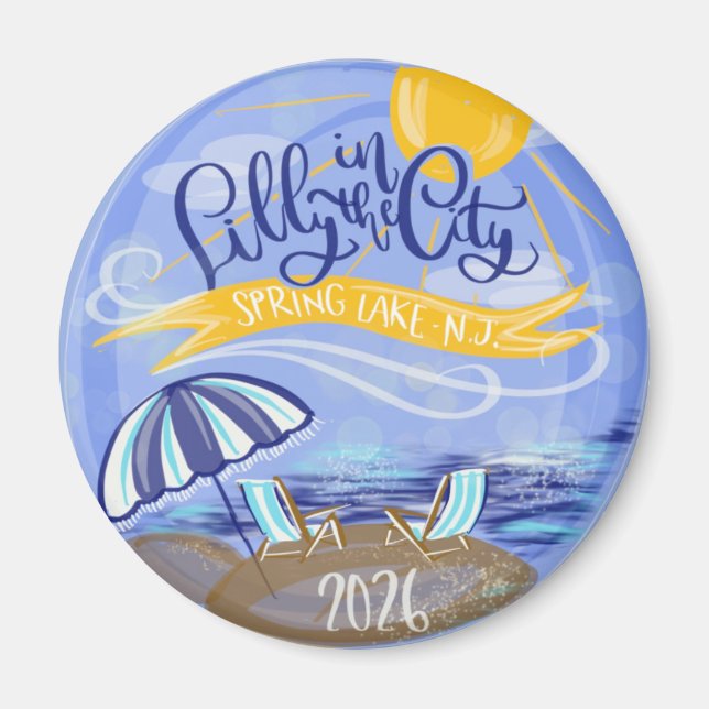 Lilly in the City - Spring Lake, NJ Magnet (Devant)