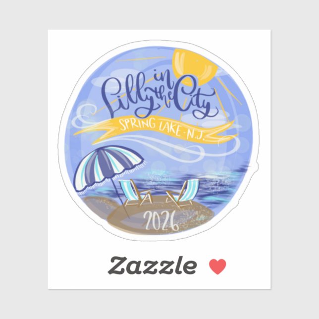 Lilly in the City - Spring Lake, NJ - Sticker (Feuille)