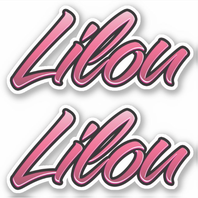 Lilou faded rose Autocollants Autocollants (Devant)