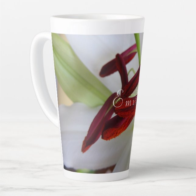 Lily blanche, fleur.Latte Mug (Angle gauche)