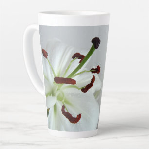 Lily blanche, fleur.Latte Mug