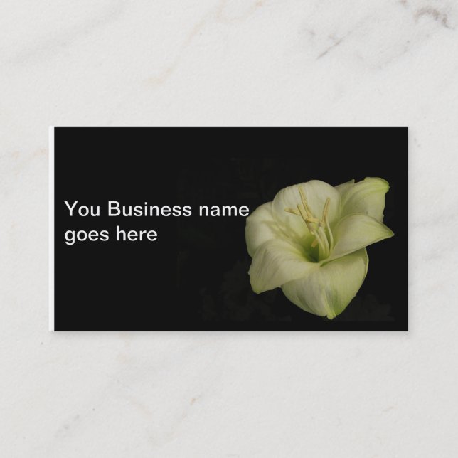 Lily blanche sur le Carte de visite personnalisabl (Devant)