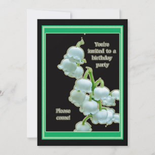 Lily de la vallée Invitation à la fête d'anniversa