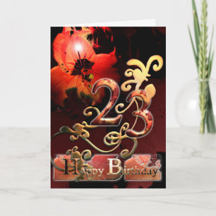 Lily Dream flower Happy 23 Anniversaire carte