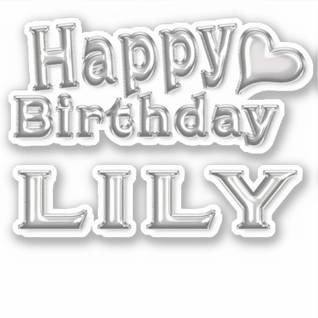 Lily Happy Birthday Autocollants (Devant)