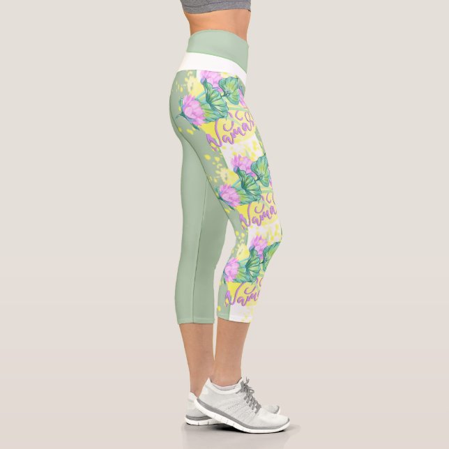 Lily / Namaste Yoga (Vert) Capri Leggings (Droite)