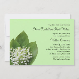Lily of the Valley Faire-part de mariage (vert)