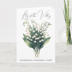Lily of the Valley May Birth Flower Carte d'annive
