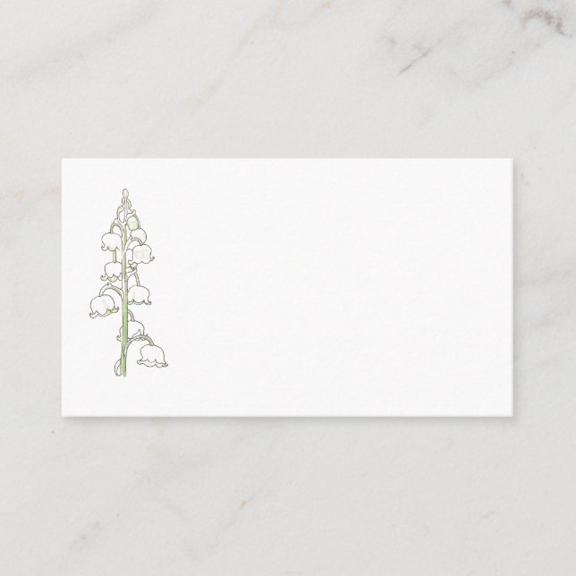Lily of the Valley Rustic Mariage Place Cartes de  (Devant)