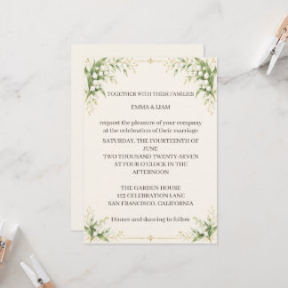 Lily of the Valley Wedding Invitation