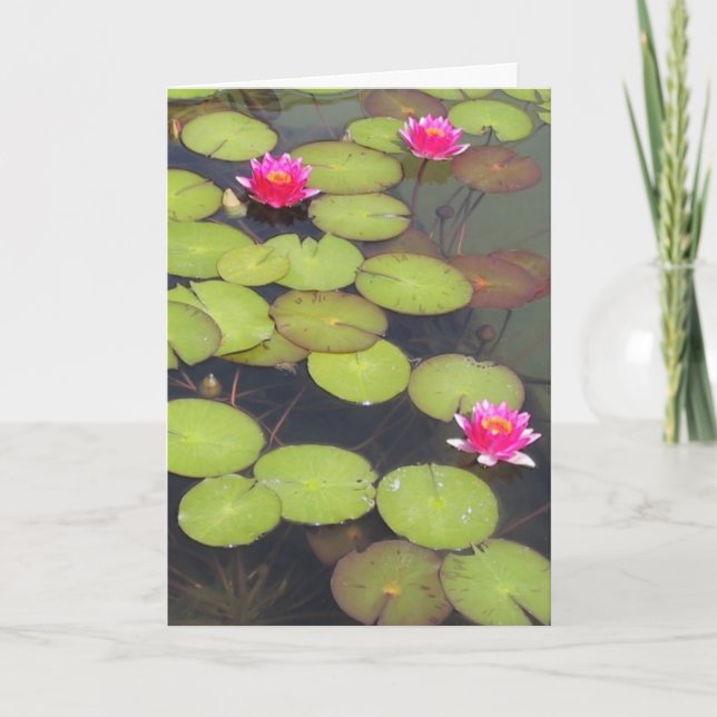 Lily Pads et Lotus Zen carte d'anniversaire (Devant)