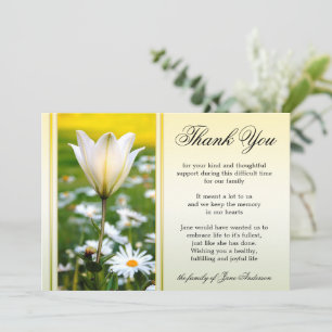 Lily Sympathy Memorial Service Merci Cartes