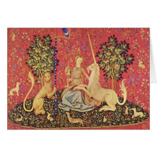 L'image de la Tapisserie médiévale Unicorn et Maid