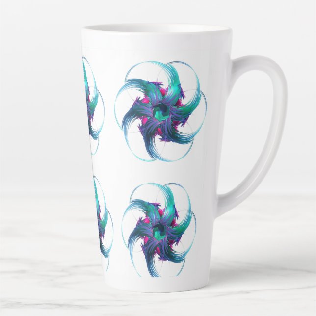 L'Imaginaire Fractale Tourne La Mug Latte (Droite)