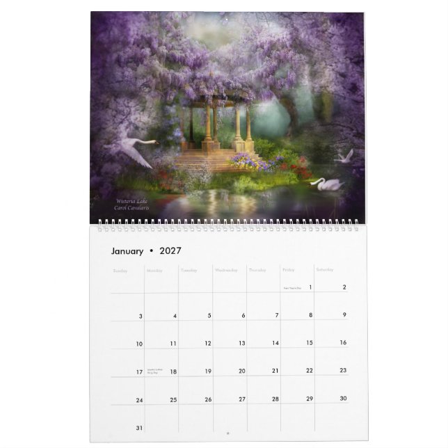 L'imaginaire place le calendrier 2012 d'art (Jan 2027)