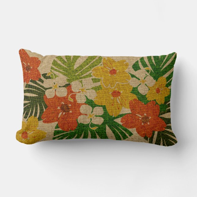 Limahuli Garden Hawaiian Floral Lumbar Coussins (Recto)