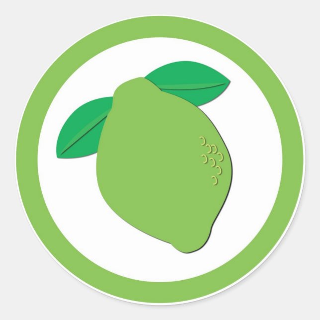 Lime aromatisé cercle autocollant étiquette (Devant)