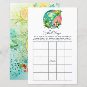 Lime, Corail & Turquoise Margs et Bingo de Mariage