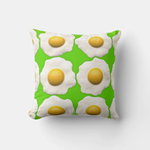 Lime d'hipster aux oeufs frits coussin vert