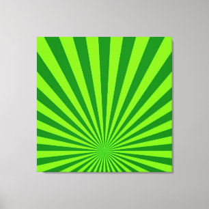 Lime et Vert Funky Art Abstrait Enveloppé Toile