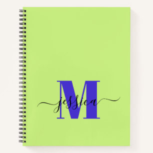Lime et violet Carnet monographique personnalisé