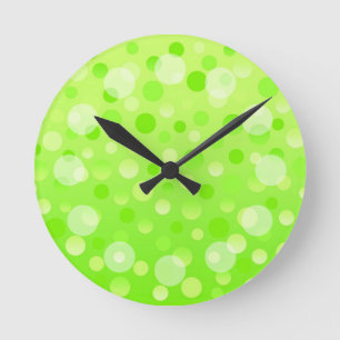 Lime Fizz 'Bubbles' horloge ronde