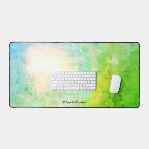 Lime Green Grunge Art Abstrait Nom personnalisé