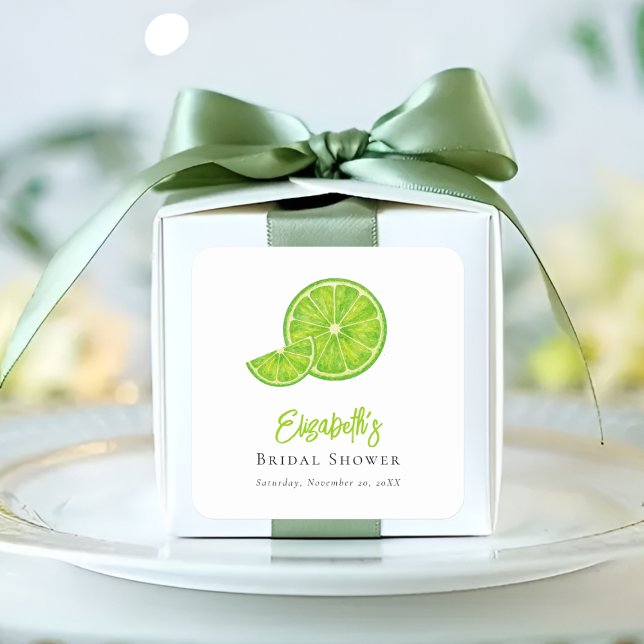 Lime Green Main Squeeze Bridal Shower Stickers (Créateur téléchargé)