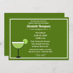 Lime Margarita Fête des mariées Party Invitation