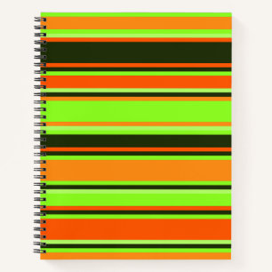 Lime, orange et Carnet rayé Tangerine