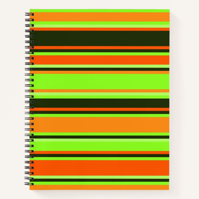 Lime, orange et Carnet rayé Tangerine (Devant)