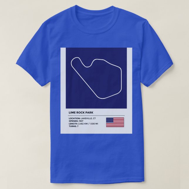 Lime Rock Park info TShirt (Design devant)