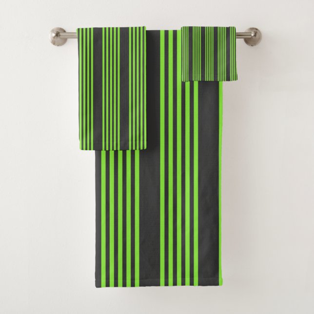 Lime vert et charbon de bois cinq bandes motif (En situation)