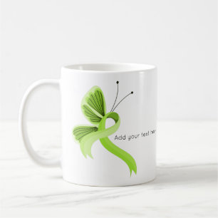 Lime Vert Sensibilisation Ruban Papier à café Mug