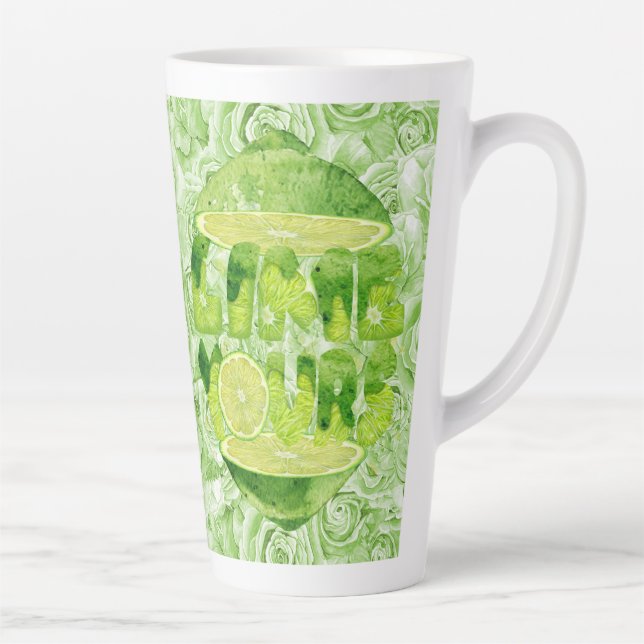 Lime Votre grande tôle en latte Mug 17 oz (Droite)