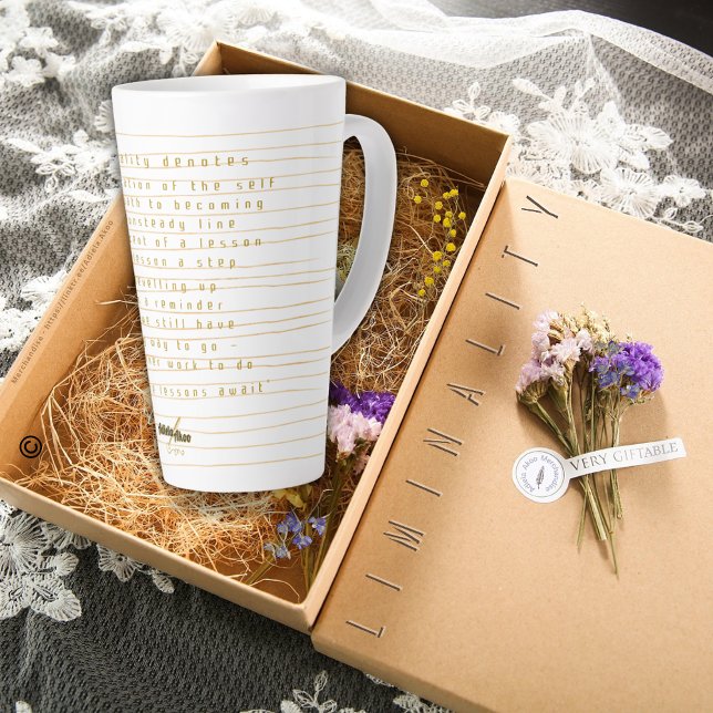 Liminalité Grande Mug en latte par la poète Adiela (Liminality Latte Mug designd by Poet Adiela Akoo. Love it? GET it! Browse my store 4 more fab finds!)
