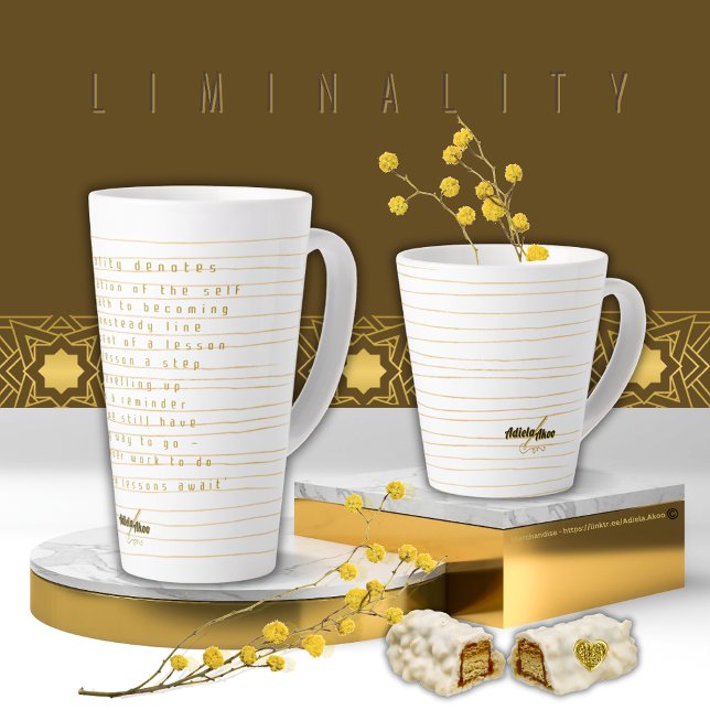 Liminalité Petite Mug en latte par la poète Adiela (Liminality Latte Mugs designed by Poet Adiela Akoo. Love it? GET it! Shop inspirational gift combos!)