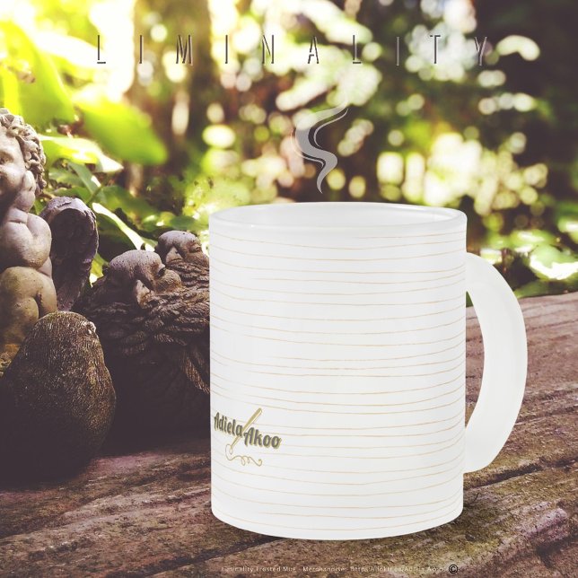 Liminality Frosted Mug par la poète Adiela Akoo (Liminality Frosted Mug designd by Poet Adiela Akoo - Take time to pause & ponder this miracle, life!)