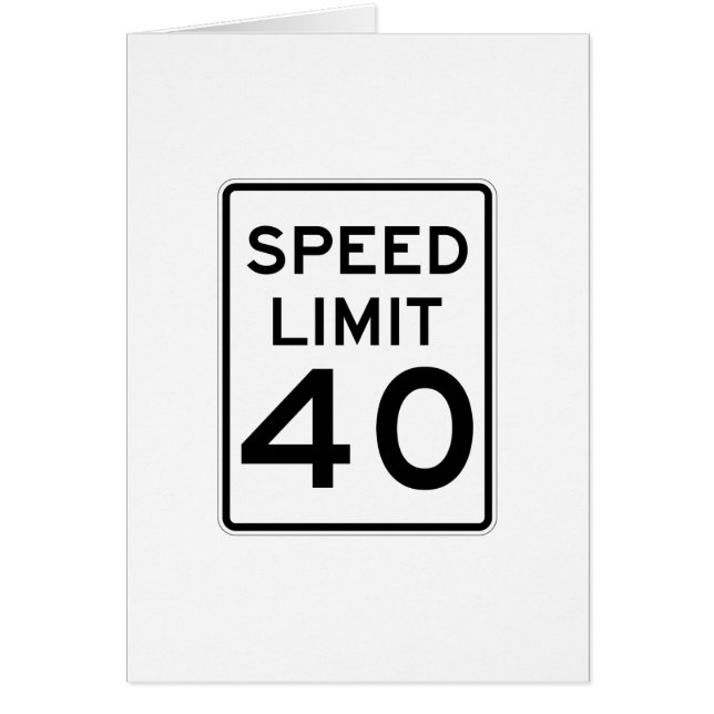 Limitation de vitesse signe de 40 M/H (Devant)