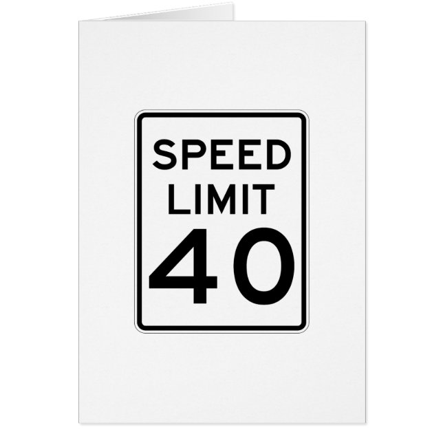 Limitation de vitesse signe de 40 M/H (Devant)