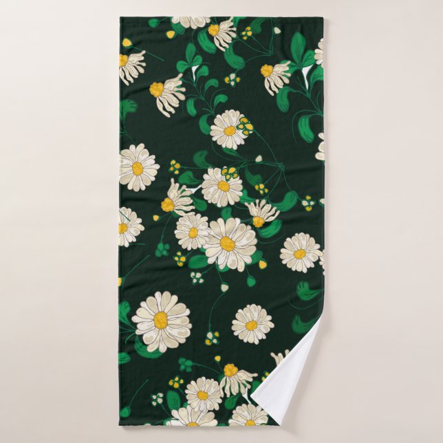 L'imitation du dessin d'enfant brodé. (Serviette de bain)