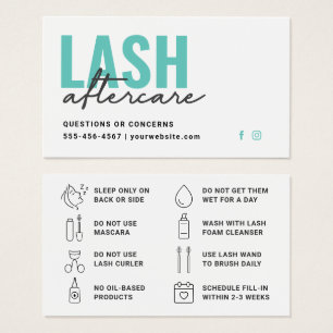 Limite minimale des extensions Eyelash Lash Carte 