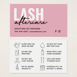 Limite minimale des extensions Eyelash Lash Carte