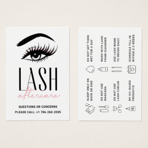 Limite minimale des extensions Eyelash Lash Carte