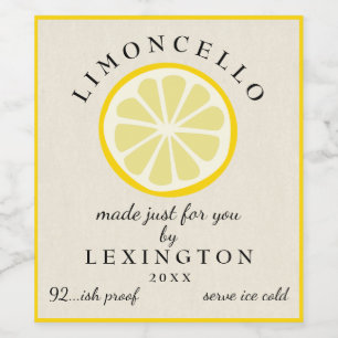 Limoncello Fait Juste Pour Vous Étiquette De Boute