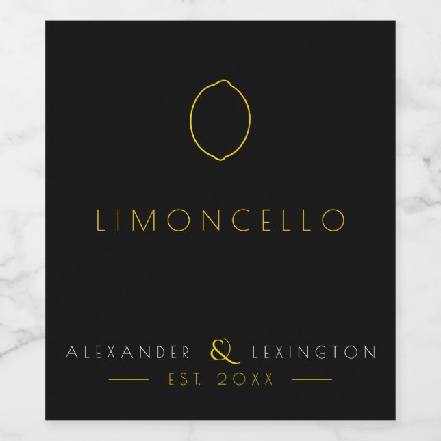 Limoncello Mariage Invité Favoriser Étiquette bout (Étiquettes simples)