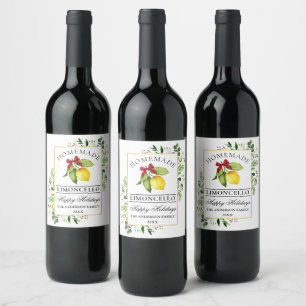 Limoncello Verdure Vacances bouteille Étiquettes