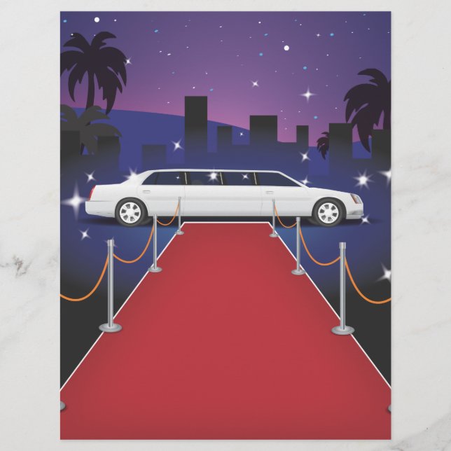 Limousine de célébrité sur tapis rouge (Devant)